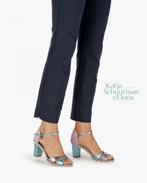 bleu patent sandaal paars