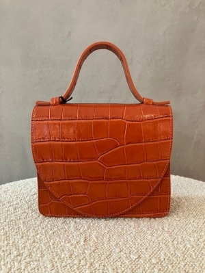 micro briefcase roest croco oranje