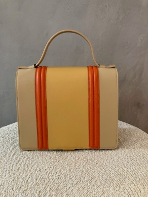 mini briefcase doublè camel 