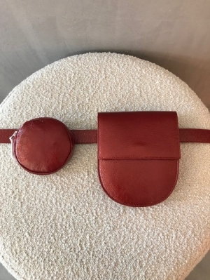 beltbag met pastille laké rood rood