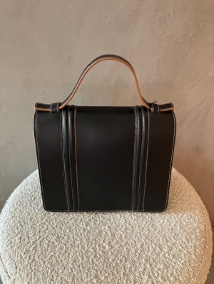 mini briefcase double noir zwart