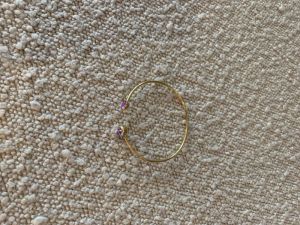 armband lila 2 stenen paars