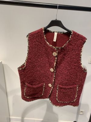 debardeur touch of leopard bordeaux