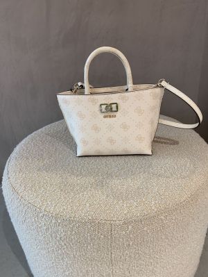 emelie logo mini tote wit